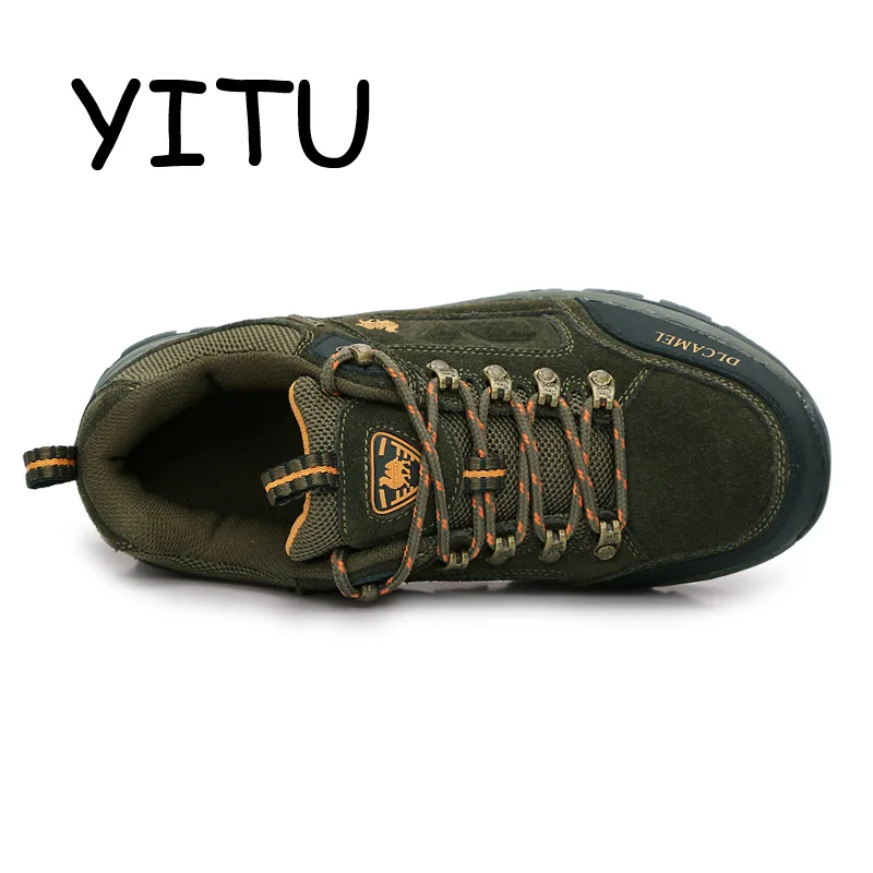 YITU الرجال الشتاء رياضية للماء تنفس حذاء للسير مسافات طويلة في الهواء الطلق تسلق الجبال الرحلات الأحذية الكاحل الجمل الصيد الأحذية