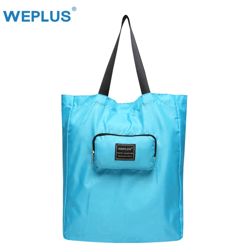 WEPLUS, дорожная складная сумка для покупок, женская, мужская, нейлоновая, холщовая, складные сумки, модная, портативная, спортивная сумка, сумка-тоут, эко, многоразовая сумка - Цвет: Blue