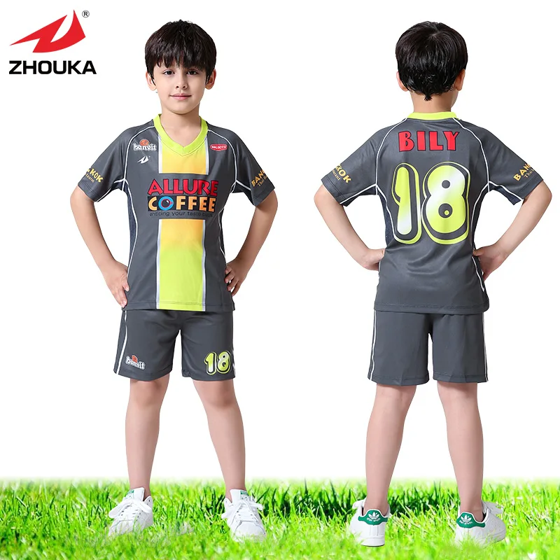 OEM kids soccer jersey,China sport children football wholesale,short