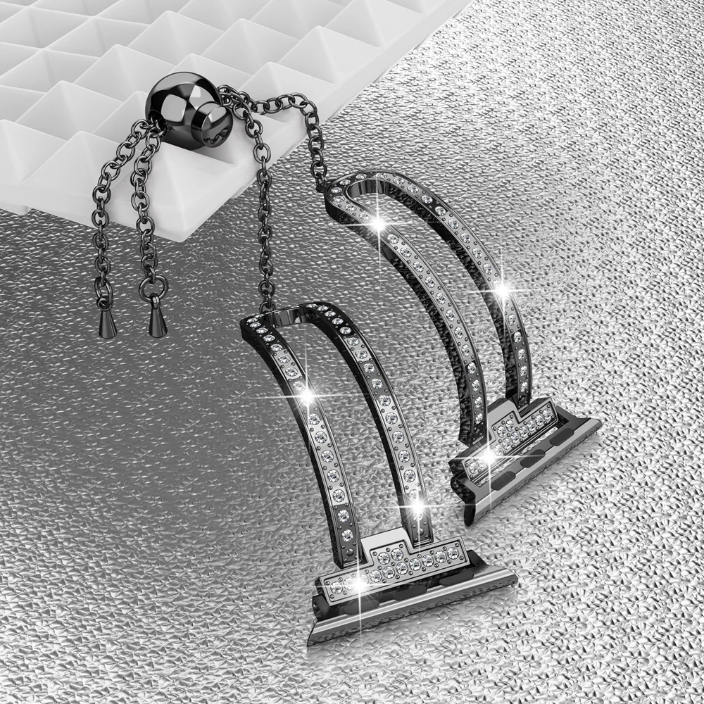 Ремешок для часов 38 мм/42 мм iWatch Bling Jewelry U-type Dressy браслет сталь со стразами браслет ремешок металлическая цепочка для Apple Watch
