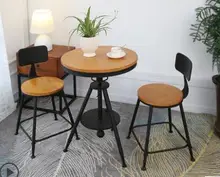 Balcony outdoor tie yi table and chair combination coffee bar milk tea shop bar leisure small round table and chair set.3 creative wicker chair ourdoor rattan desk table chairs balcony outdoor furniture combination leisure chairs coffee table set