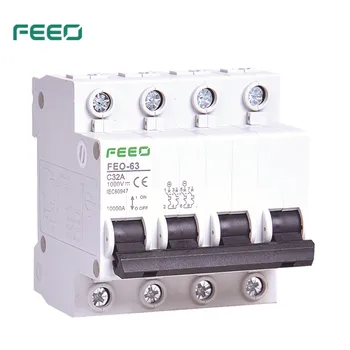 

FEEO 4P 6A/10A/16A/20A/25A/32A/40A/50A/63A DC 1000V Circuit breaker MCB Solar Energy Photovoltaic PV