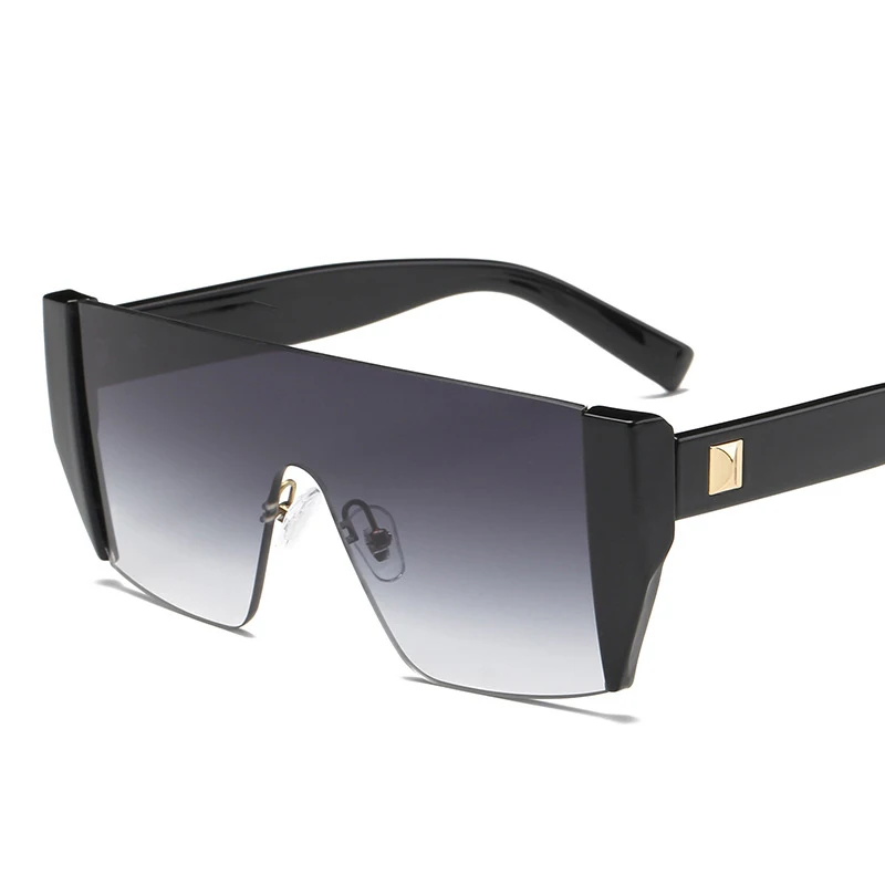 HBK, квадратные роскошные солнцезащитные очки, фирменный дизайн, для девушек, негабаритные оттенки, солнцезащитные очки для женщин, Золотая оправа, Зеркальные Солнцезащитные очки для женщин