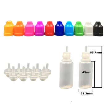 

5pcs Soft Style LDPE Needle Bottle 10ml Plastic Dropper Bottles with Childproof Caps for E Liquid Empty Storage Bottles