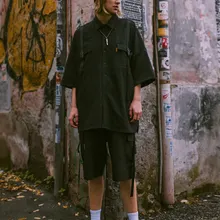 Мужские повседневные деловые брюки в полоску с лентами и карманами