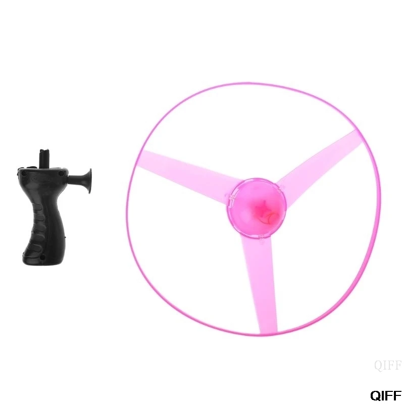 هبوط السفينة والبيع بالجملة الصمام اللمعان البلاستيك سحب سلسلة تحلق الصحن المروحة لعبة القرص هليكوبتر جديد May06