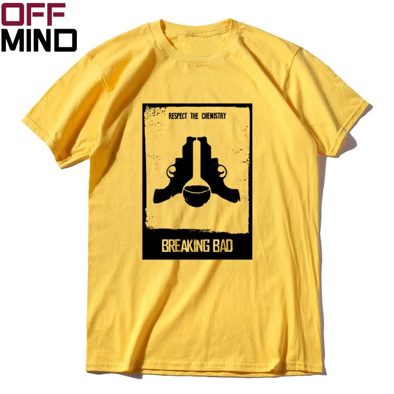 

OFF MIND 100% cotton short sleeve summer men T shirt heisenberg loose Tshirt cool o-neck t-shirt male mens tee shirts BR0134