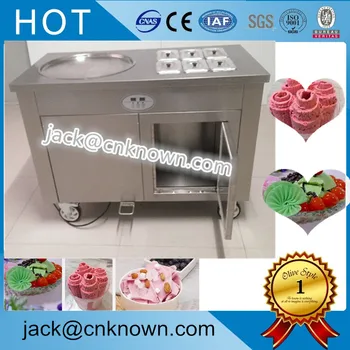 

Air Cooling round pan rolled fried ice cream machine thailand ice roll machine ice cream maker