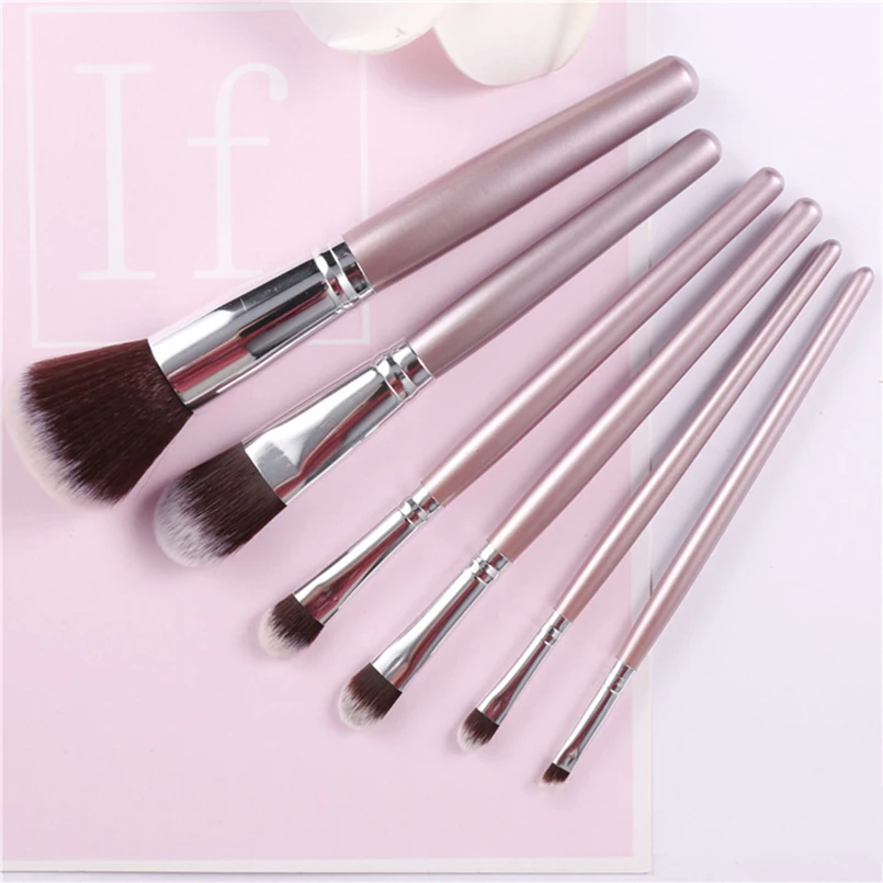 

GUJHUI Synthetic Hair Makeup Brush Kits 6pcs Pincel Maquiagem MakeUp Tool Eyeshadow Concealer Contour Blusher Brush Set Cosmetic