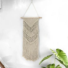 Simple Home Art Handmade Beige Wall Tapestry 45*85cm Hand Knotted Cotton Livingroom Hanging Tapestry 1pcs Quality Tapestry Simple Home Art Handmade Beige Wall Tapestry 45*85cm Hand Knotted Cotton Livingroom Hanging Tapestry 1pcs Quality Tapestry