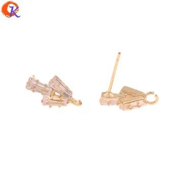 

Cordial Design 20Pcs 8*14MM Jewelry Accessories/CZ Earrings Stud/Genuine Platinum Plating/DIY Making/Hand Made/Earring Findings