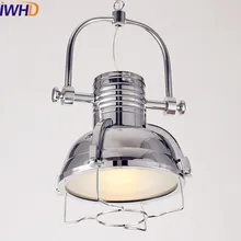 IWHD Siliver Loft Style Industrial Pendant Lighting Fixtures American Lampe Vintage Lamp Hanging Light Lamparas Pendente retro loft style water pipe lamp edison pendant light fixtures vintage industrial lighting for dining room hanging lamparas