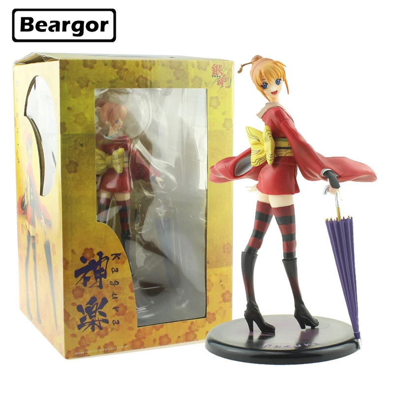 

7.5" Gin Tama Gintama Anime Kagura with Umbrella G.E.M Series Boxed 19cm PVC Action Figure Colletion Model Doll Toys Gift