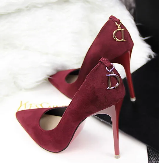 

10cm size 34-40 Pointed Toe women banquet Pumps lady Wedding Party Shoes leather Casual Canvas dancing party high heels F01