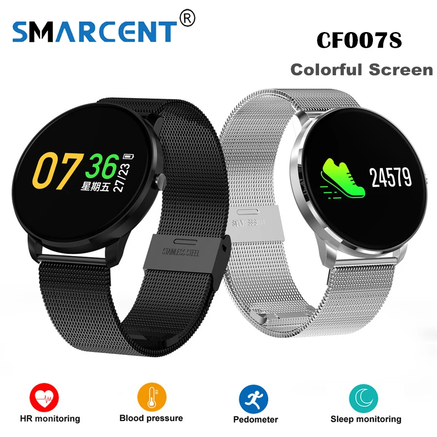 

IPS Colorful Screen CF007S Smart Wristband Heart Rate Blood Pressure Waterproof Fitness tracker band Sport Smart Bracelet watch