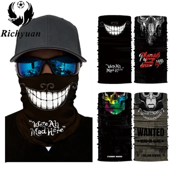 3D Seamless Balaclava Magic Scarf Neck Face Mask Ghost Skull Skeleton Head Bandana Shield Headband Headwear Bandanas Men Bicycle bjmoto cool skeleton skull motorcycle ski headband sport outdoor neck face mask mtb racing cycling windproof scarf balaclava