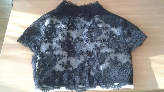 2013 Custom Made High Quality Cap Sleeve White Bridal Shawls Bolero Lace Wedding Jackets / wrap