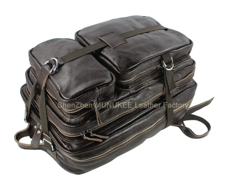 Модный мужской рюкзак из натуральной кожи большой рюкзак мужской настоящий кожаный рюкзак для ноутбука большая дорожная сумка коричневый черный