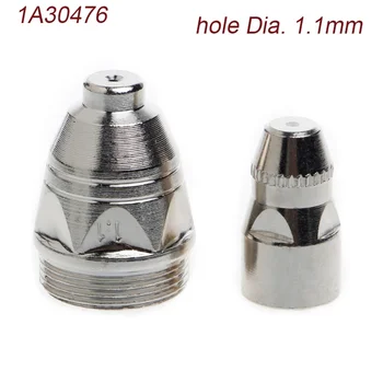 

10Pcs P-80 Plasma Cutting Torch Nozzle Tip 1.1/1.3/1.5/1.7mm+10pcs Electrode
