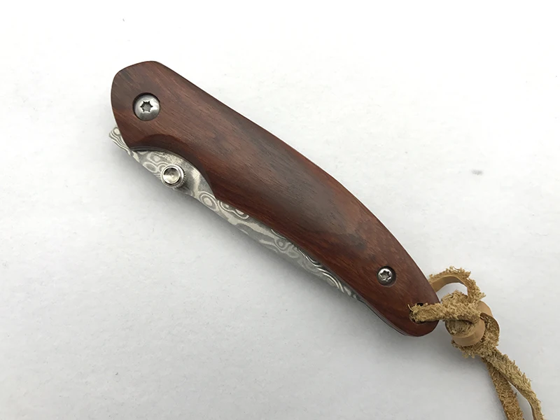 Классный карманный мини-нож Маленькая деревянная ручка ключ подвесной нож Портативный EDC инструмент охотничий нож для выживания складной