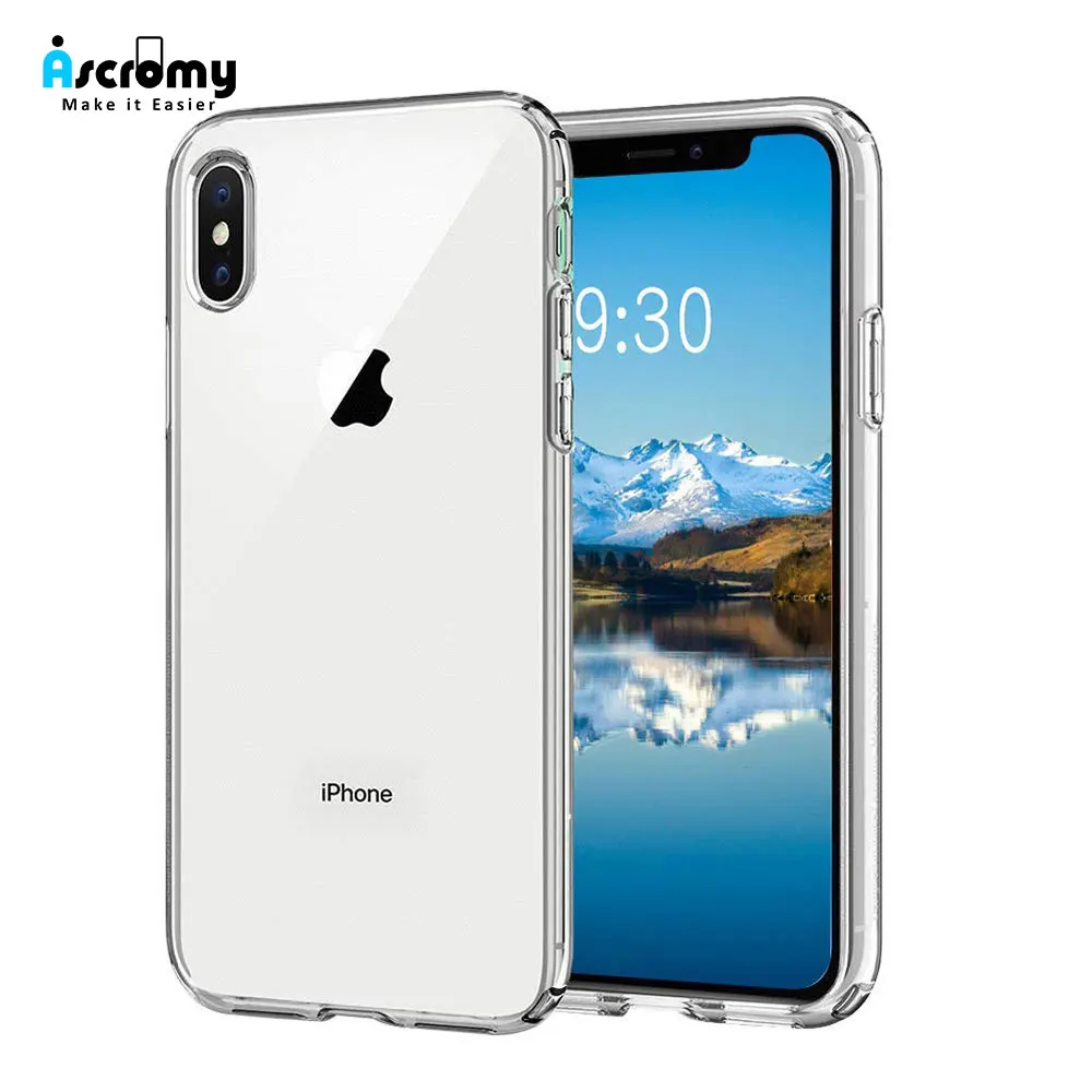 Ascromy For iPhone Xs Max Case Tempered Glass Back TPU Soft Silicone Bumper Phone Case for iPhone X XR 8 Plus 7 6 6S Accessories (1)