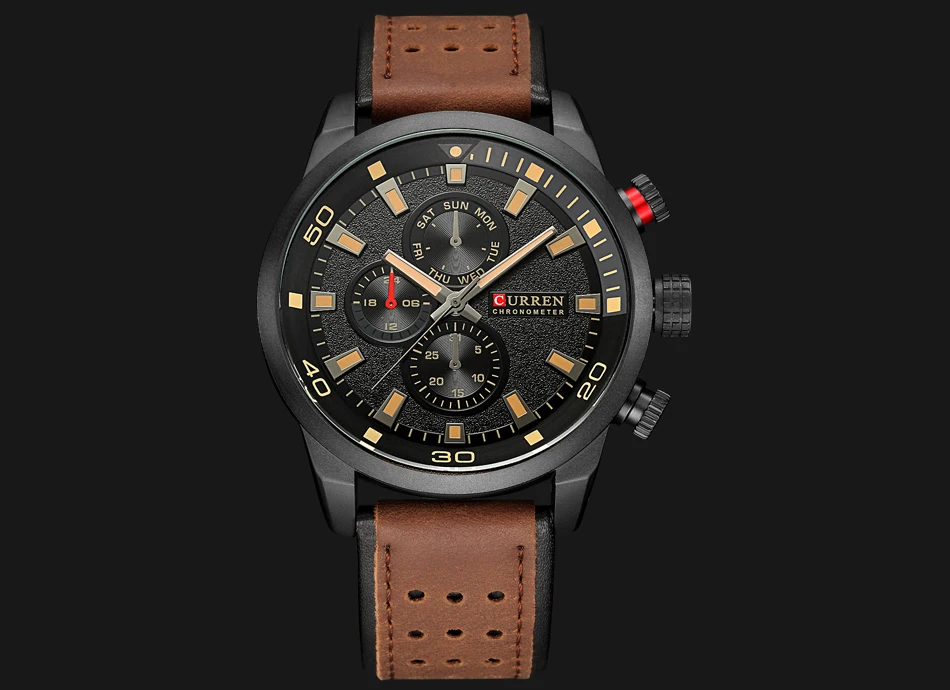 CURREN Лидирующий бренд новые модные повседневные водонепроницаемые кварцевые часы мужские военные кожаные спортивные часы мужские часы Relogio Masculino