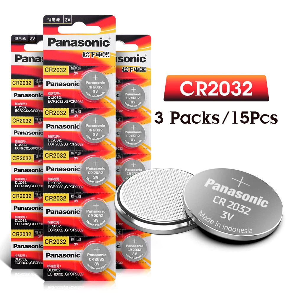 

15Pcs original brand new battery for PANASONIC cr2032 cr 2025 cr2016 3v button cell coin batteries for watch computer