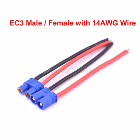 EC3 EC5 XT30 XT30U XT60 T plug Male Female Connector Converter Adapter Wire Battery Charging Cable for RC Drone Quadcopter title=