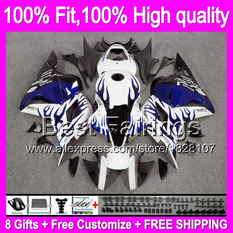

Fairing For HONDA CBR600RR F5 09 10 11 12 27B38 Blue flames CBR 600RR 600 RR Injection CBR600 RR 2009 2010 2011 2012 +decal