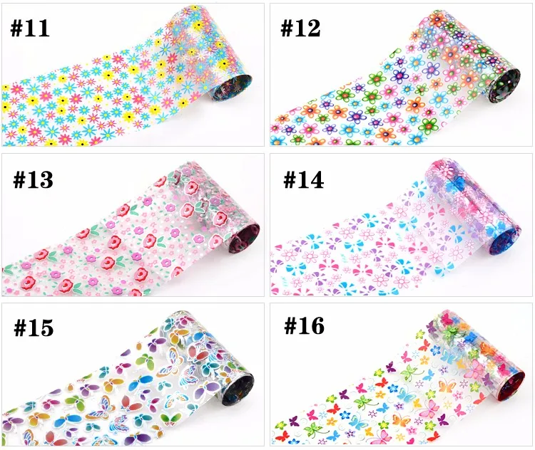 Unha de Transferência da Folha Adesivo de Papel Leopardo dos Desenhos Polonês da Arte do Unha Novo Flores Animados Padrão Suprimentos 100 Pçs - Set 4 Dos Desenhos Animados Padrão Polonês Da Arte Do Prego Suprimentos