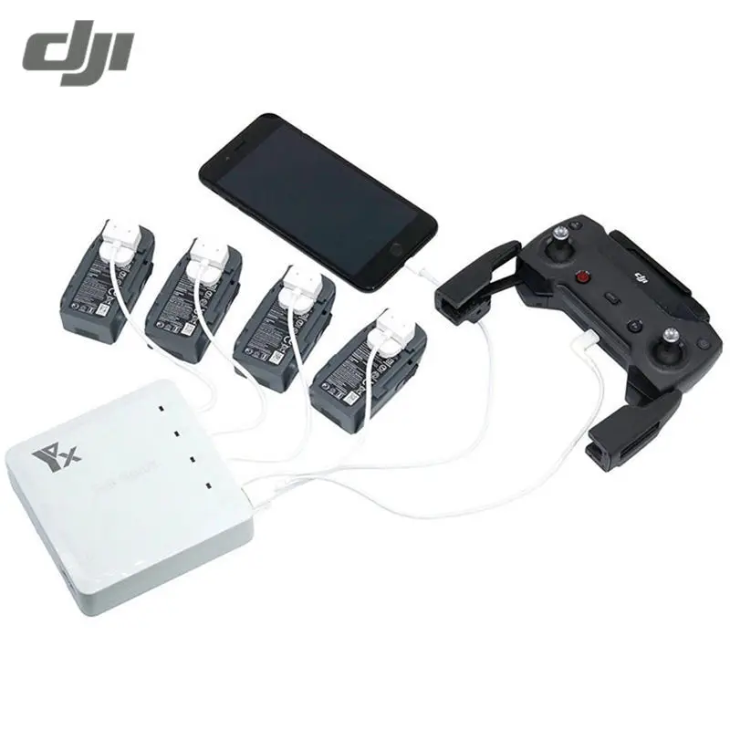 

DJI Spark Drone RC Quadcopter FPV 6 In 1 Multi Battery Dual USB Remote Controller Phone Charger Hub Parallel