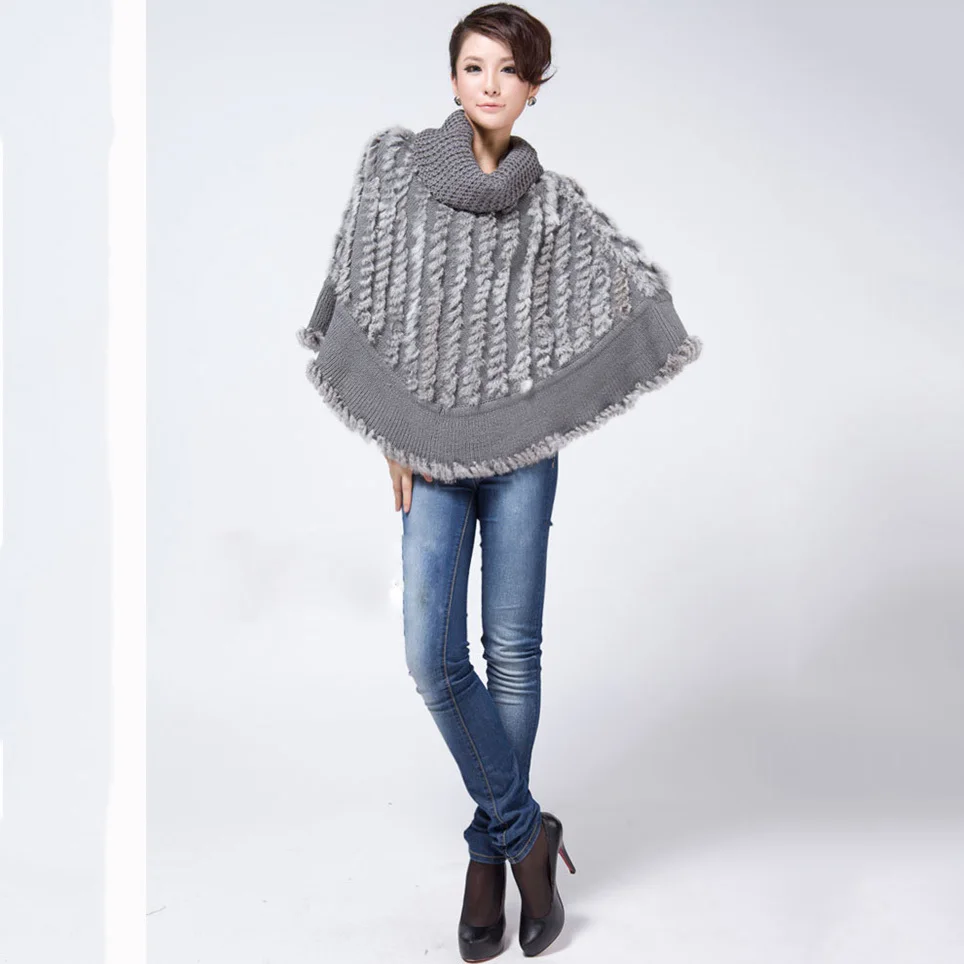 aliexpress buy 2017 sale real knitted rabbit fur poncho for shawl fashion cape aliexpress buy 2017 sale real knitted rabbit fur poncho for shawl fashion cape