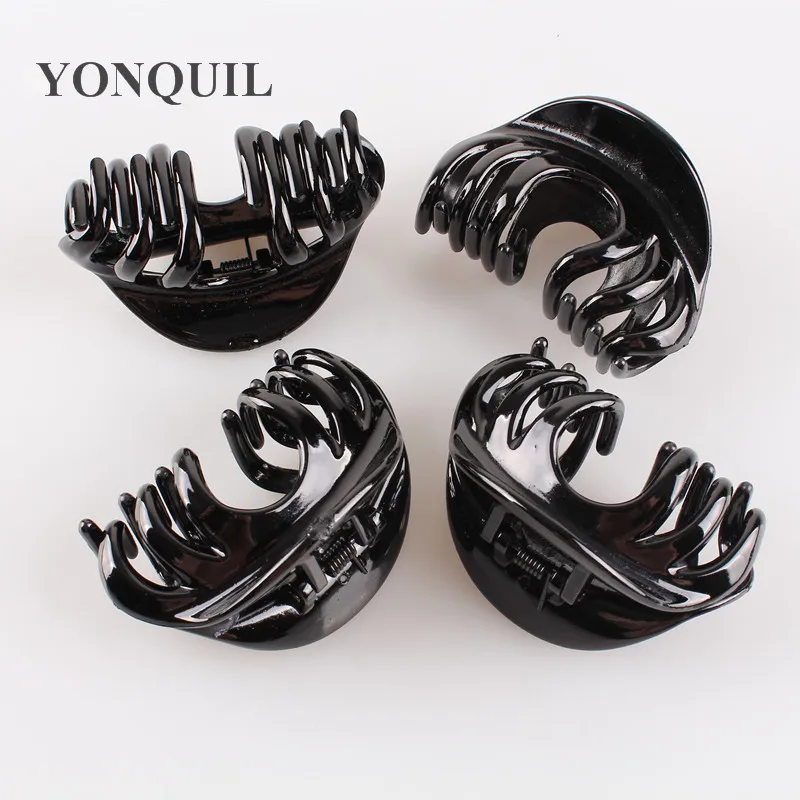 7.5*4CM SIZE Retro black color hair claws plastic jaw hair clips women