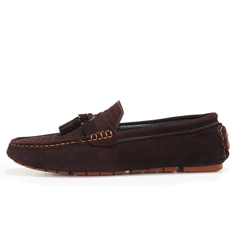 

Size 38-44 Flock Leather Men Shoes 2017 New Breathable Comfortable Men Loafers Luxury Men'S Flats Men Casual Shoes D30