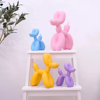 

Fashion Resin Balloon Dog Shape Crafts Sculpture Creative Gifts Home Desktop Ornament Decorations Statues Modern Simple