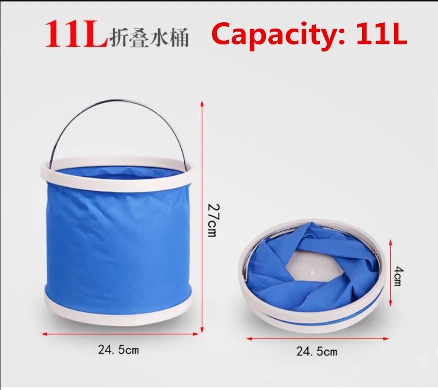 12л утолщенное оксфордское складное ведро для воды для путешествий, кемпинга, рыбалки, ведро большой емкости для чистки автомобиля
