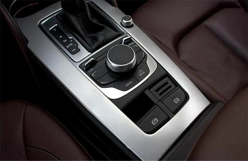 For Audi A3 8V 2012-2015 Stainless Steel Gear Box Panel Decoration Trim Interior Chromium Styling Parts 1pcs For Audi A3 8V 2012-2015 Stainless Steel Gear Box Panel Decoration Trim Interior Chromium Styling Parts 1pcs