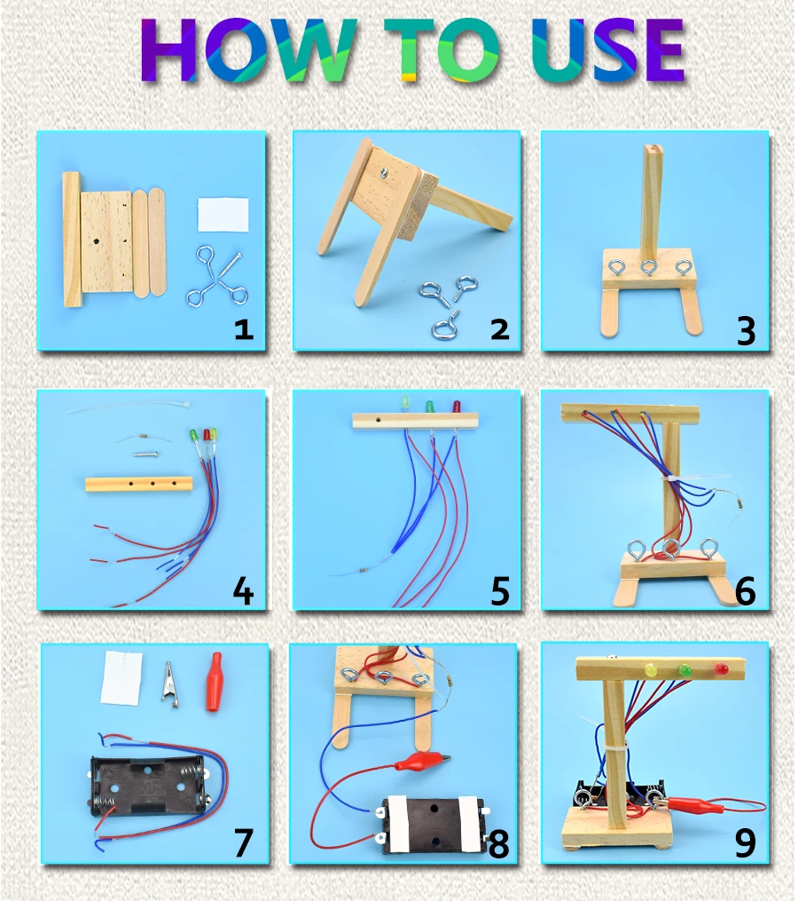 DIY дорожный светильник, модель, набор, Обучающие игрушки для детей, для исследования, исследования, детский эксперимент, ручная сборка, физическая игрушка, подарки