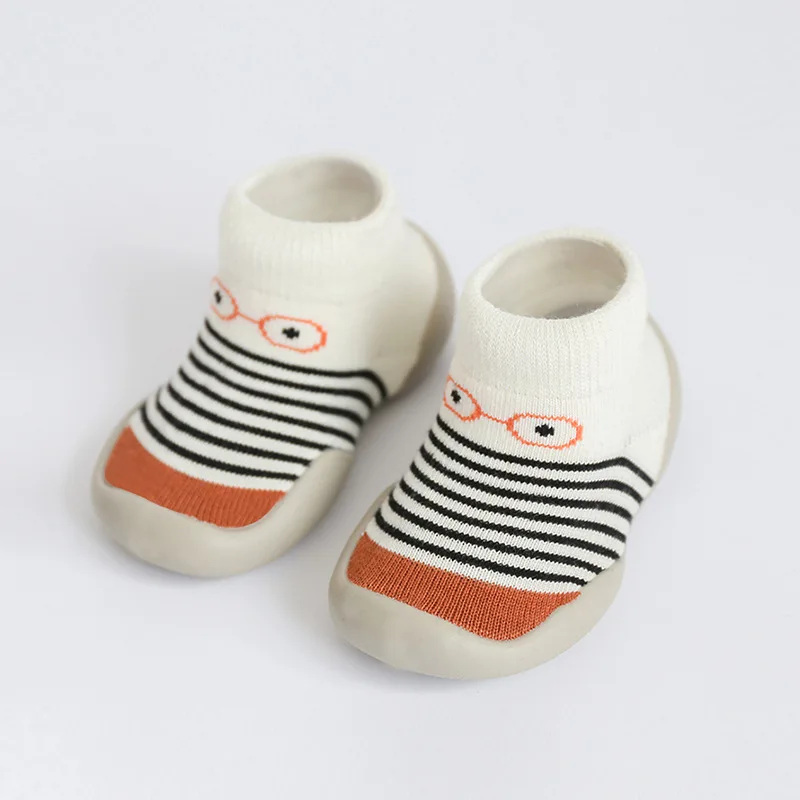 18 цветов новые детские носки обувь хлопковые Дышащие Модные Нескользящие Детские носки-тапочки детские носки с резиновой подошвой - Цвет: Striped eyes