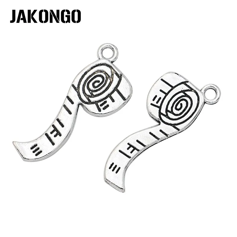JAKONGO 10 шт. Античная Посеребренная лента измерительные Подвески для изготовления