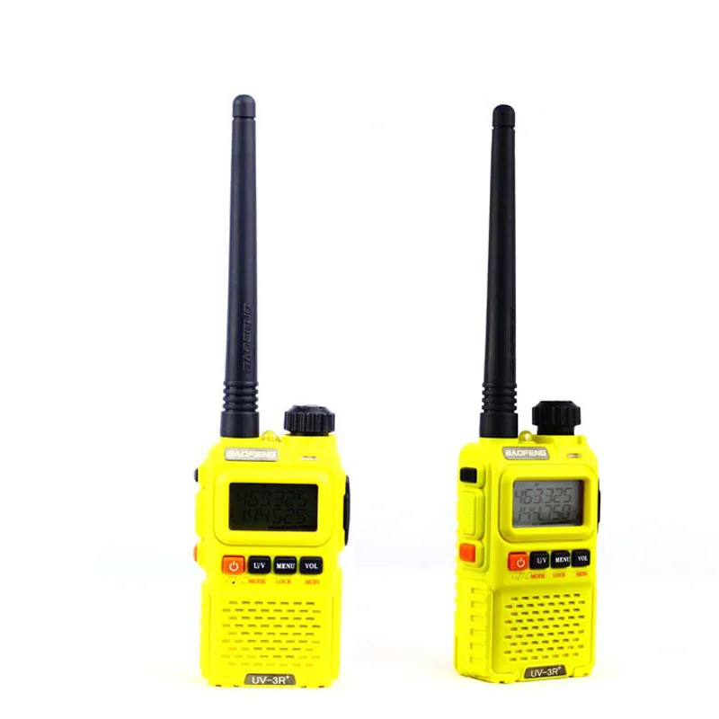 2 шт BaoFeng Pofung UV-3R плюс дальний беспроводной портативный WalkieTalkie двухдиапазонный Профессиональный fm-трансивер 2 способа радио