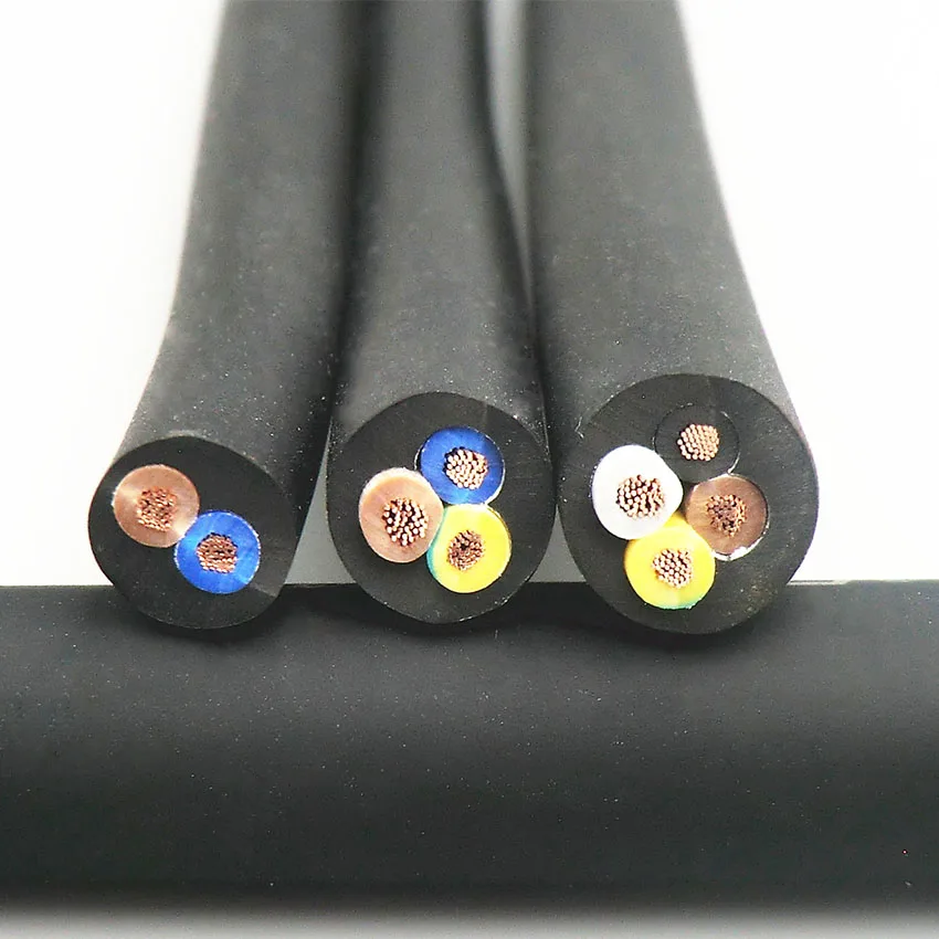 

Soft Rubber Cable 2 core 0.75,1,1.5mm² with Resistance to Oil Abrasion and Weathering Flexible Rubber Wire Medium Type YZW 5m