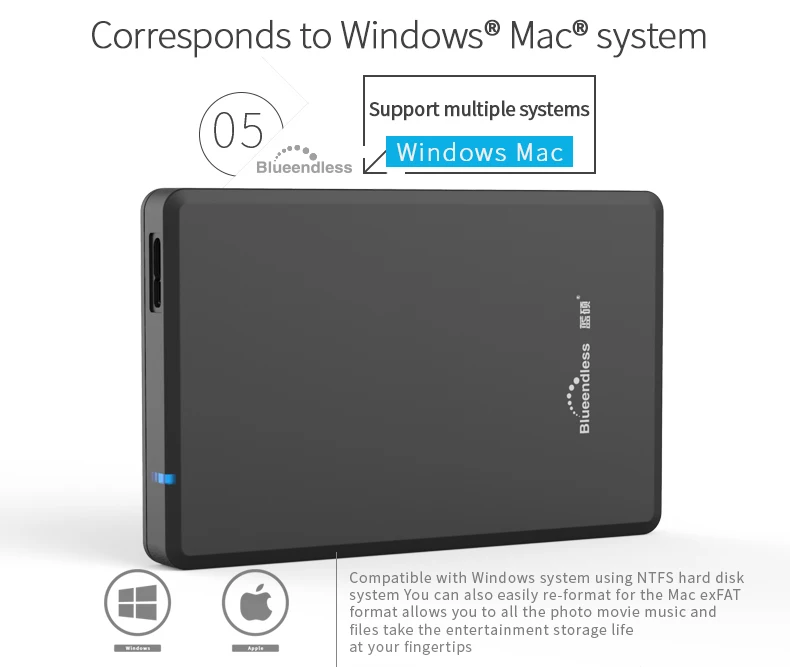 Blueendless жесткий диск 1 ТБ 2 ТБ 250 ГБ 320 Externe Harde Schijf HDD 1 ТБ внешний жесткий диск 500 Гб Disque Dur Externe 500 Гб