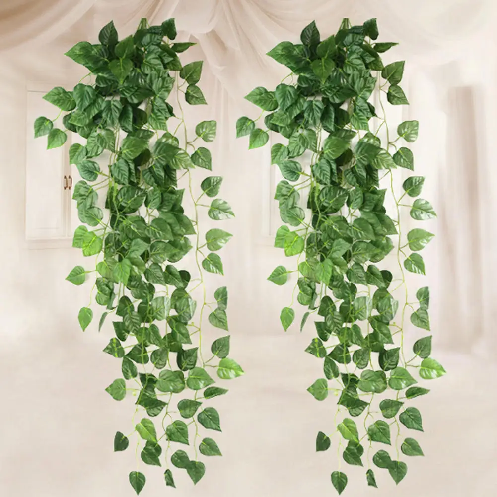 2 шт. Длинные Зеленые искусственные листья плюща 1 7 м|artificial ivy vines|ivy vinefake foliage |