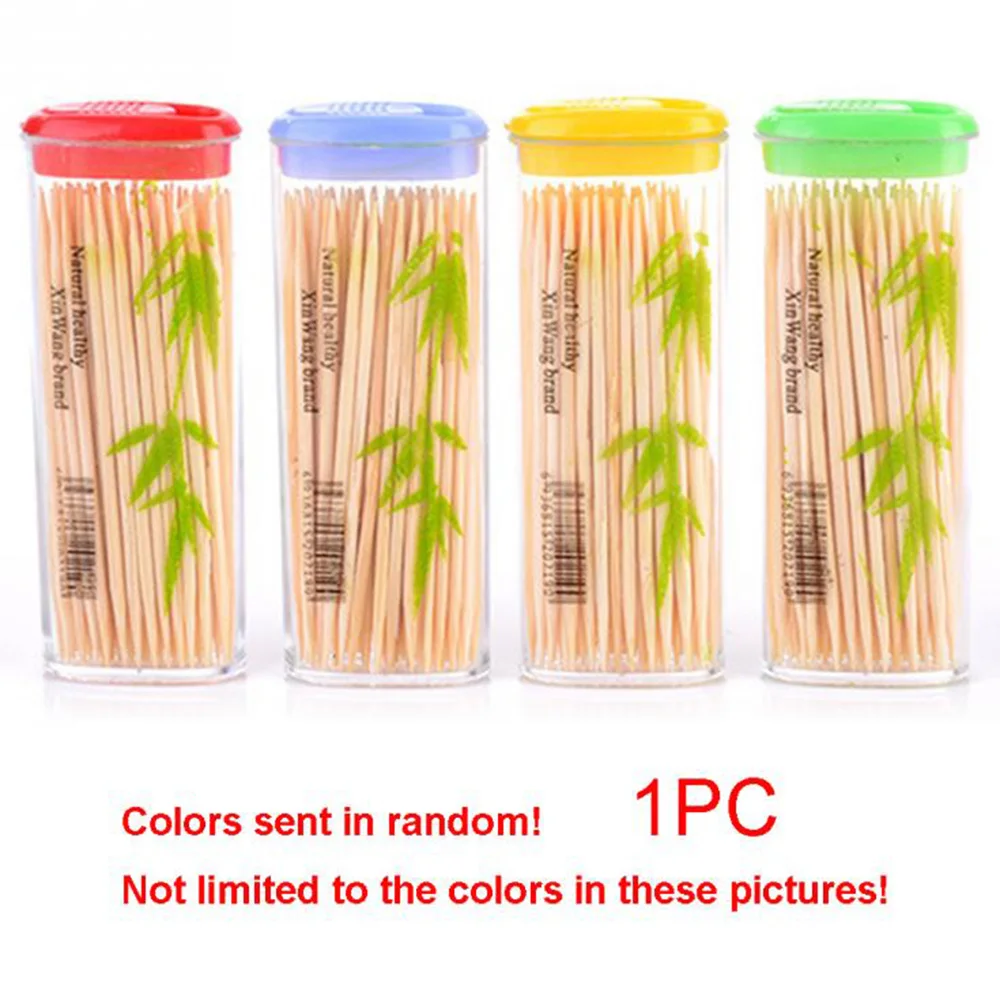 

100PCs / box worthy bamboo toothpick Disposable Natural Toothpicks Fruit Double Sharp Tooth Sticks Family Restaurant Accessories
