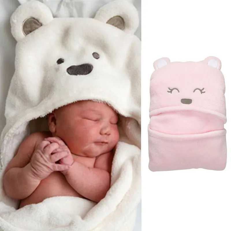 

Spring Autumn Bear Baby Receiving Blanket Newborn Baby Boy Girl Sleeping Sacks Coral Fleece Envelope Baby Photography Props BL22