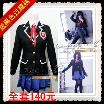 

Date A Live Tohka Yatogami Origami Tobiichi Raizen High School Uniform Dress Cosplay Costume F016
