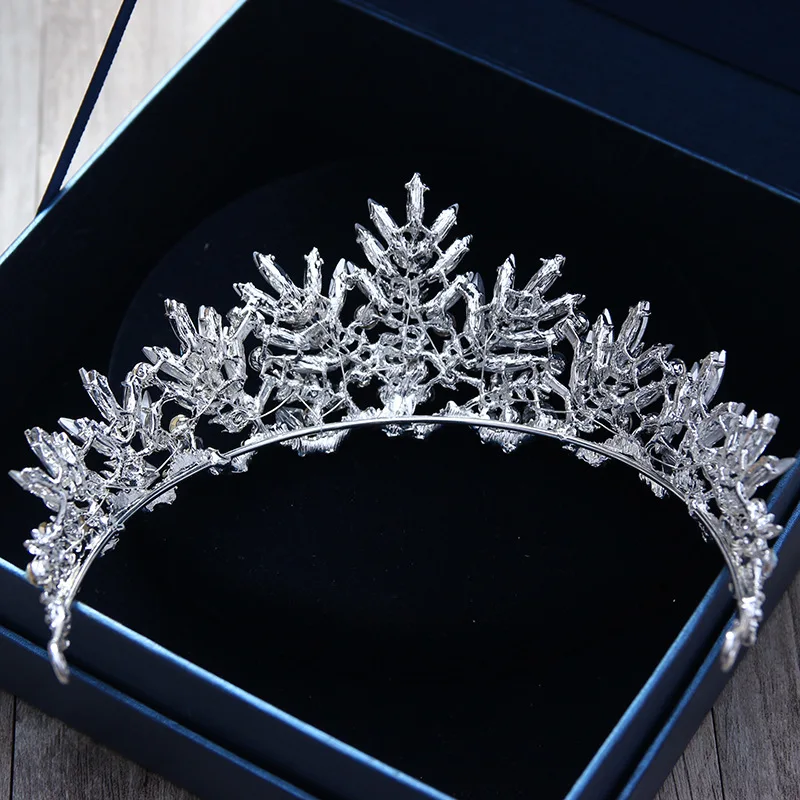 Барокко горный хрусталь кристалл бисером оголовье тиара невесты короны свадебные корейские украшения для волос диадема Театрализованное Пром Корона