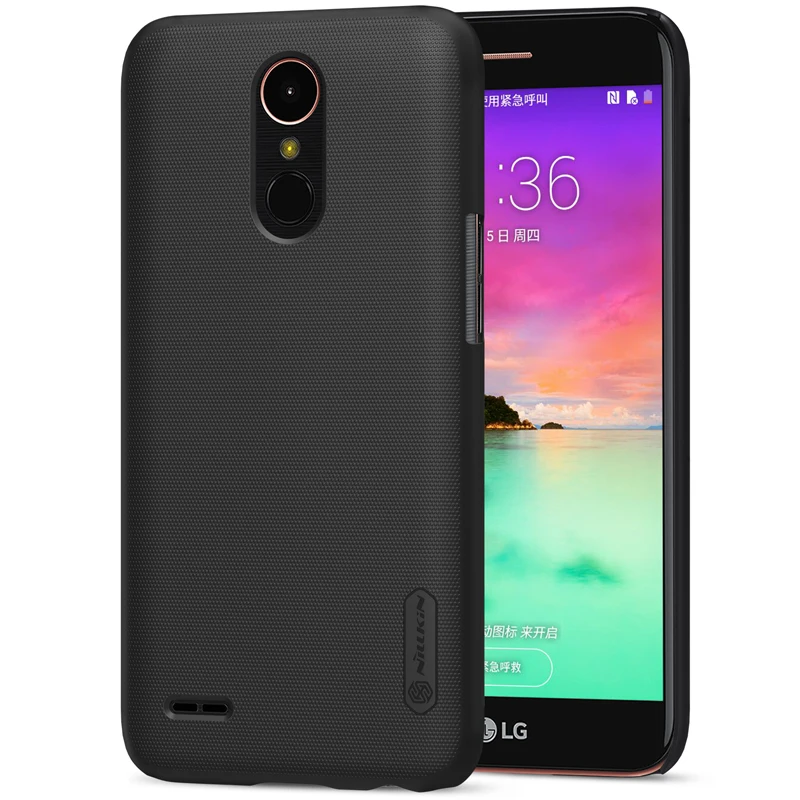 Black Color For LG K10 2017 5.3 INCH cover Nillkin Super Frosted Shield Simple Fashion With Free Screen Protector |