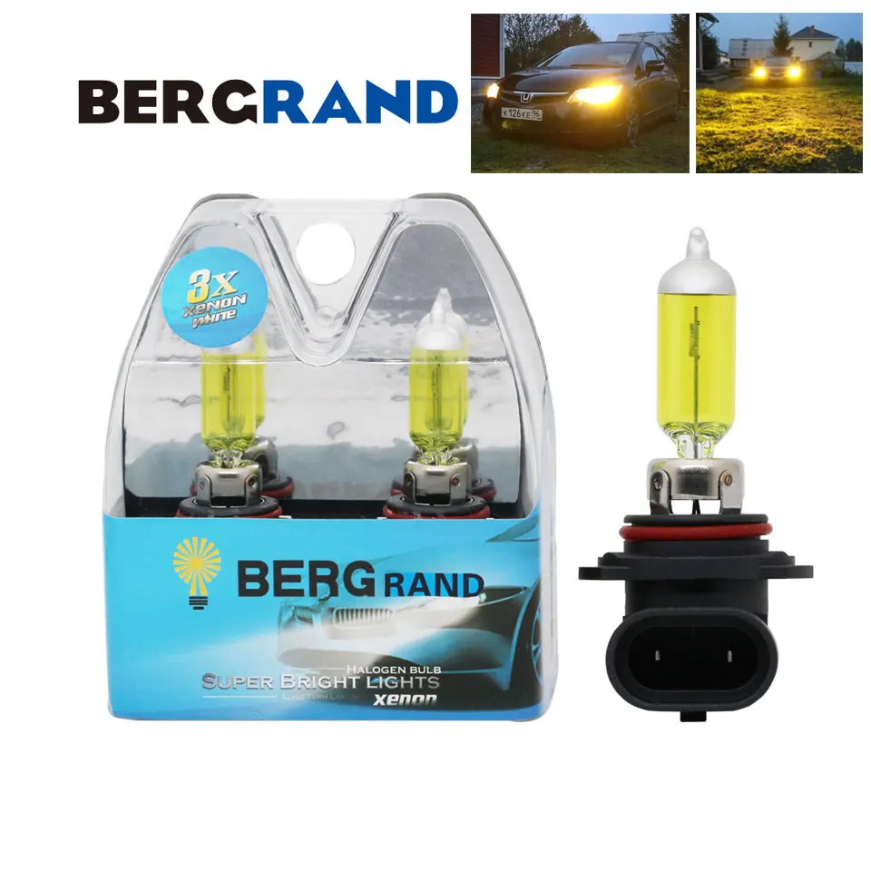 2Pcs Set 9006/HB4 55W Halogen Light White Car Headlight Bulbs Lamp 12V 6000K ψ 2Pcs Set 9006/HB4 55W Halogen Light White Car Headlight Bulbs Lamp 12V 6000K ψ